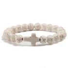 Cross Beaded Bracelet Natural Stone Handmade Men Women Prayer Gift