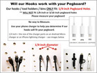 Plastic L Style Peg Board Hook Kit   Garage Tool Craft Jewelry Storage Pegboa   