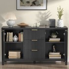 Sideboard Buffet Storage Cabinet With Large Storage Space And Adjustable Shelf