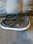 Crocs Crocband Clogs Black White Band Unisex M10 W12 Slip On Comfort Shoes