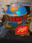 Vintage Schlitz Beer Clock Cash Register Light Motion Globe Man Cave Art Video