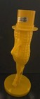 Rare Planters Mr  Peanut  Clear Yellow Bank With Souvenir Atlantic City Sticker