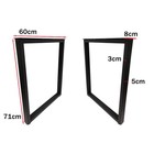 Industrial Cast Iron Desk Legs 28  x24   - Sturdy  Modern Rustic Furniture Legs