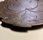 19th C Antique Indo Persian Hand Forged Iron Leaf Koftgari Plate 9  Diameter