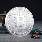 12pcs Physical Bitcoin Coins Commemorative Silver Plated Bit Coin Collectible Us