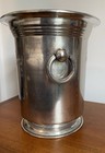 French Vintage Champagne Ice Cooler Silverplate Over Brass E Hubert Pere 1923