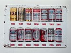 Budweiser Beer  Metal Sign - Anheuser Busch King Beers History Of Cans