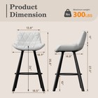 Counter Height Bar Stools Set Of 6 Pu Leather Bar Chairs Metal And Legs Footrest