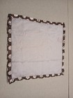 Bearington Baby Security Blanket Brown Pink Polka Dots Fleece Satin Trim 14 