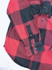 Men s Red And Black Checks Hooded Button-down Shirt Original Use Size S