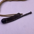 Authentic Us Navy Wwii Sterling Gemsco Boatswain Whistle call With Rope Lanyard