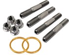 Honda 400ex 400x Xr400r Exhaust Studs Titanium Head Pipe Gaskets Upgrade Kit Set