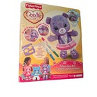 Fisher Price 2012 Doodle Bear 14  Lilac Purple Soft Stuffed Animal Toy Color On