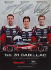 2026  31 Whelen Cadillac Racing Gtp Signed Hero Card Petit Le Mans