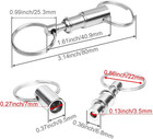 3 Pack Quick Release Detachable Keychain Dual Pull Apart Key Chain Spring Split