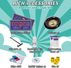 Roulette Wheel And Craps Set With Large Double Sided Felt  10 Inch Roulette Whee