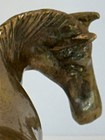 Vintage Solid Brass Horse-turned Head Statue Figurine 4 5 t X 7  L - Equestrian