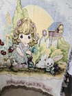 Precious Moments Large Throw-blanket-tapestry-girl  Bunny  Garden  New W Tags   