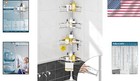 Shower Corner Caddy Organizer With Adjustable Shelves Rustproof Bathroom Storage