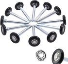 Garage Door Rollers Premium Black Nylon Ball Bearing  12 Pack 