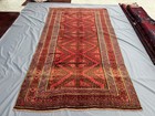 Antique Red Afghan Baluchi Area Rug 5x10 Handmade Persian Style Oriental Carpet