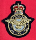3 Vintage British Bullion Badges - Rct  Raf  Royal Navy