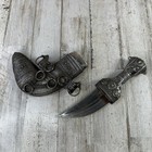 Vintage Omani Khanjar Dagger Knife Silver Wire Filigree And Leather