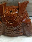 Vintage Japanese String Holder Samurai Warrior Ceramic Helmet 4 5x5 5
