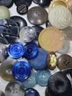 Large Vintage Button Lot - Bakelite Celluloid Metal Shank Mop Plastic Over 100 