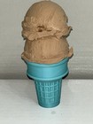 Realistic Handmade Faux Fake Food Chocolate Ice Cream Cone Display