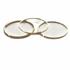 New Gold Crystal Infinity Stackable Bangle Bracelets Set 3pc Women Minimalist Os