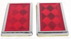 Rectangular Reflectors 3-1 2 X 1-3 4 Red Acrylic Stick-on Gg80854-set Of 2
