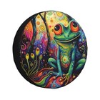 Bright Frog Spare Tire Cover Weatherproof Universal 15 Inch Psychedelic Frog 5