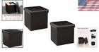 Versatile Modern Faux Leather Ottoman Cube - Perfect For Foot Rest   Storage