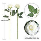 12pcs Artificial Silk Flowers Realistic Roses Bouquet Long Stem For Home Wedd   