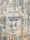 Vintage Calendar Hankercheif 1945 Calcutta India Subhadra Hosiery