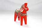Swedish Dala Horse - 4    - Hand Painted Red Nils Olsson Sticker Vintage Sweden