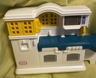 Vtg Little Tikes  Blue Roof Dollhouse Mini Country Kitchen Stove  Oven Fridge