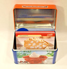 2007 Jell-o Cool Whip Baker   s Recipe Card Tin Box W  76 Blue   Red Series Cards