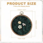 Wall Hanging Brooch Jewelry Storage  Round Pin Board For Decor  Dark Green