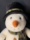 Russ Berrie 17    Snowflake Winter Snowman Hat Scarf Plush