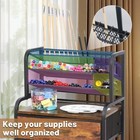 Tier Rolling Cart On Wheelsart Supply Storage Organizer With Drawer And Dividers