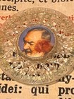 Rare Relic Padre Pio   Stunning Ex-vestibus With N 24 Mother Pearl Pieces    