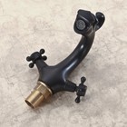 Antique Brass Bathroom Basin Dragon Faucet 2 Cross Handles Sink Mixer Water Taps