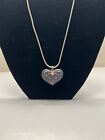 Vintage Lalique France Clear Heart Angel Cherub Pendant Necklace