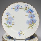 Adderley Cornflower Blue Bread And Butter Appetizer Plates 7 Pc Lot 6 25  Dia