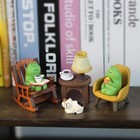 Miniature Frog Figurines Statue  Adorable Frog Collectibles For Desk And Bedroom