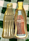 Vintage  Coca Cola 13    Coke Bottle Shaped Hinged Lid Tin Container W  9  Tin Lot