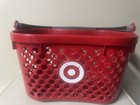 Target Red Shopping Basket With Handle Bullseye Logo - Full Size