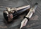 S t  Dupont Sword Lacquer  Gold Plated Bronze Fountain Pen   290101
